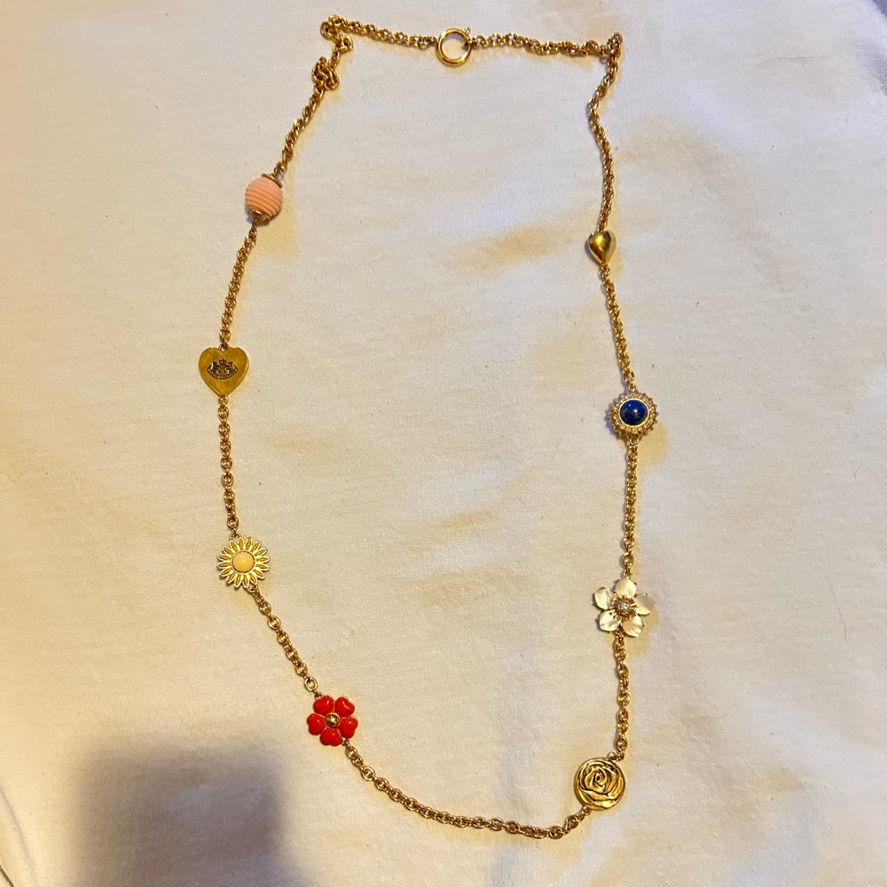 Juicy Couture Colorful Flower Necklace